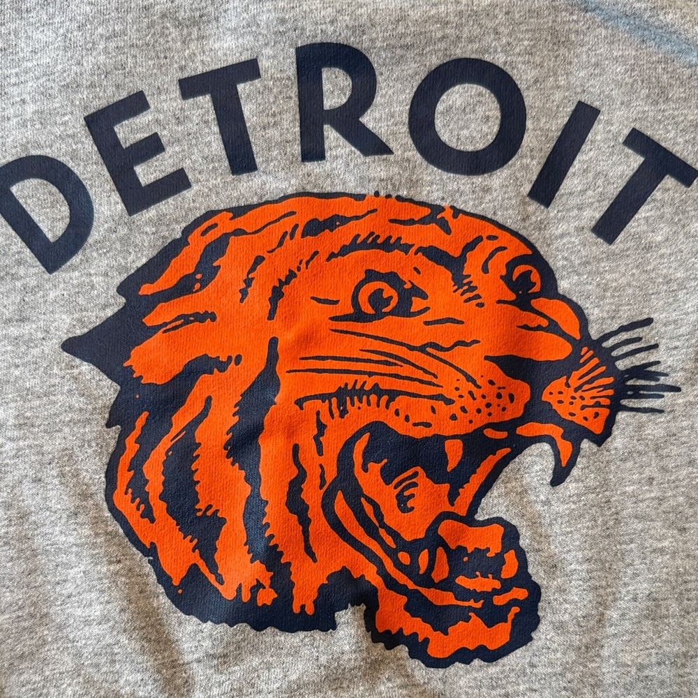 Rabbit Skins Gray Detroit Tiger Kids Sweatshirt - Picture 3 of 6